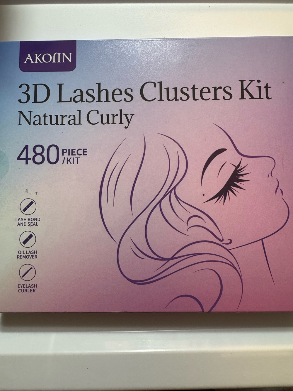 Akorin 3D Lashes Clusters Kit. Natural Curly. 480 piece kit. New sealed box.